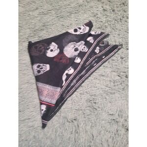 H&M‎ XL Skull Scarf Shawl Halloween Costume 47x47" Day of the Dead Multicolor